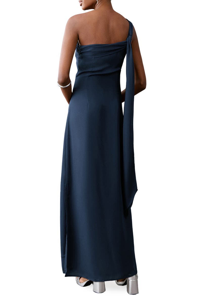 MANGO TEEN One-Shoulder Midi Dress, Alternate, color, 