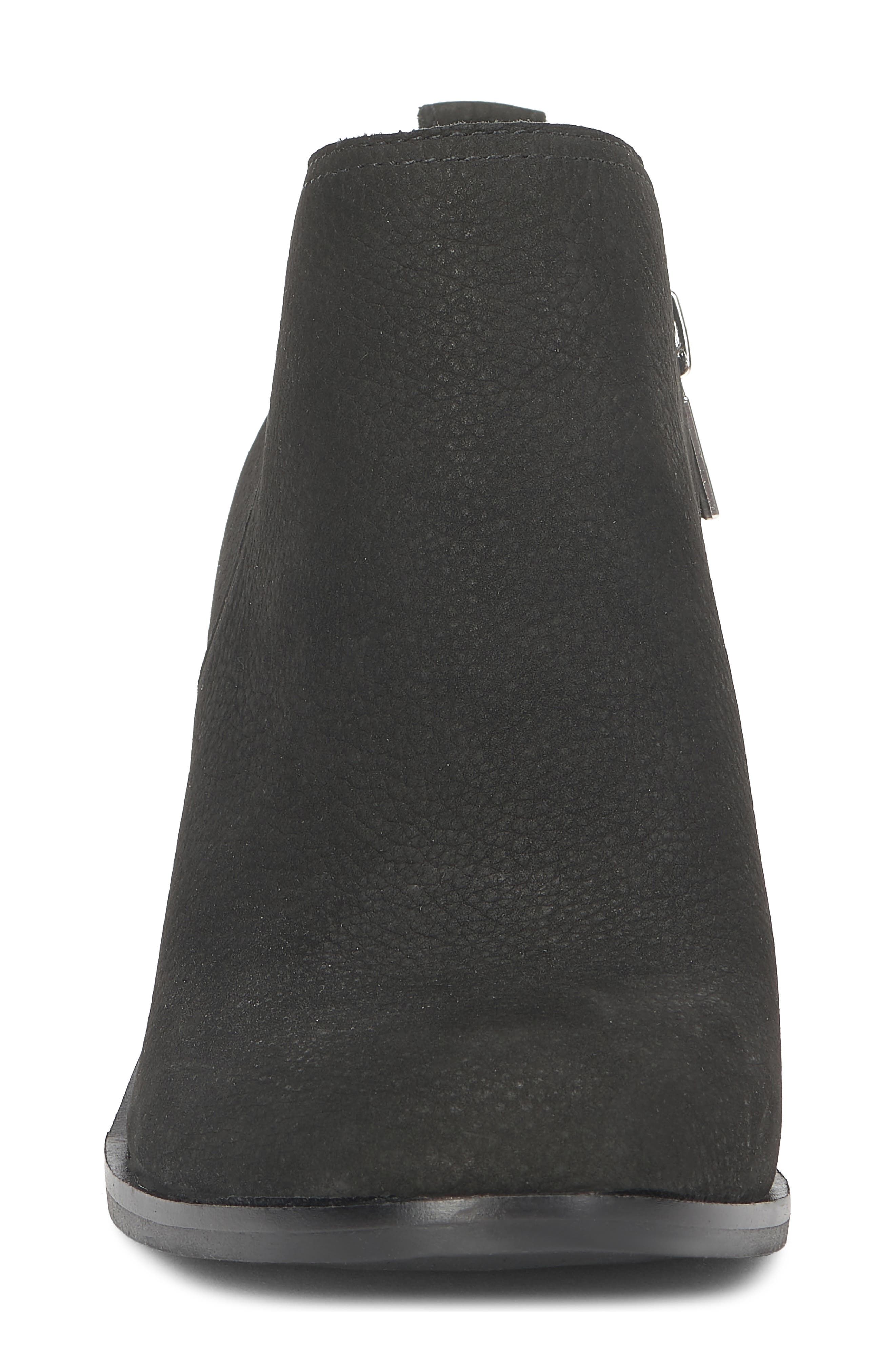 Zinlay Leather Wedge Bootie, Alternate, color, BLACK 01