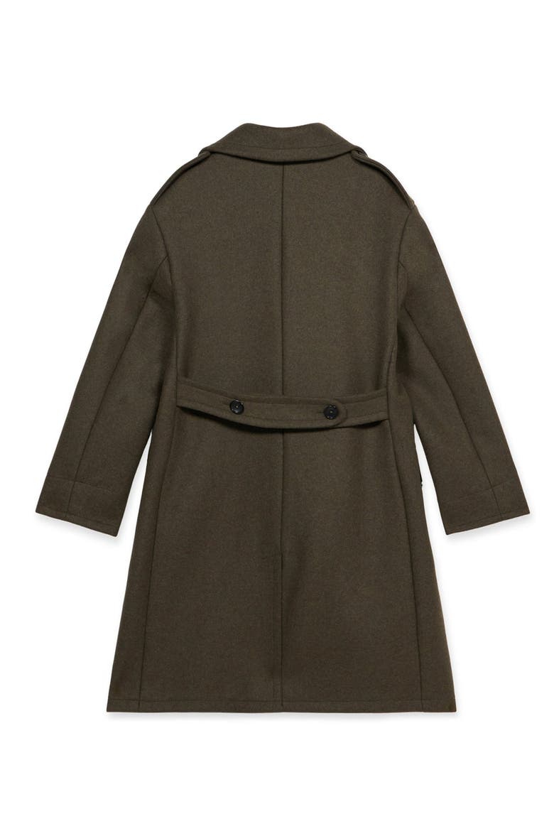 Winston Double-Breasted Wool Coat, Alternate, color, GREEN