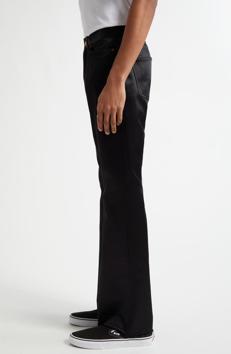 STOCKHOLM SURFBOARD CLUB Fog Satin Bootcut Trousers, Alternate, color, 