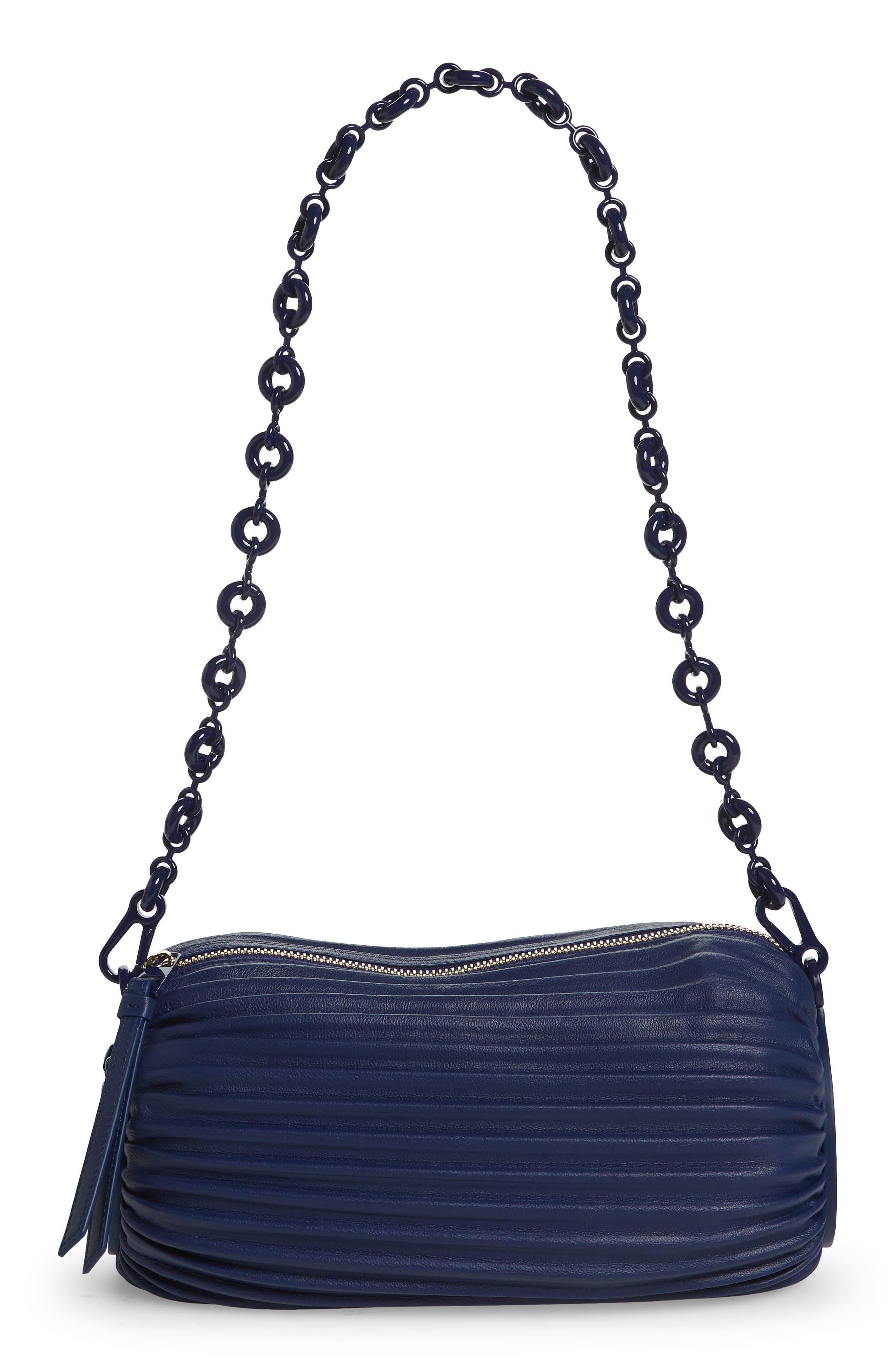 Loewe Pleated Leather Bracelet Pouch, Main, color, 