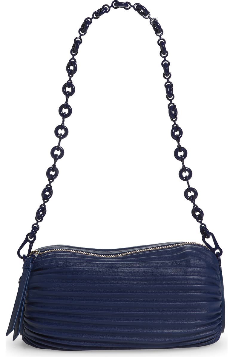 Loewe Pleated Leather Bracelet Pouch, Main, color,