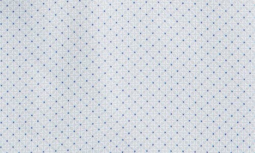 David Donahue Trim Fit Geo Print Cotton Dress Shirt In Blue
