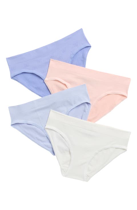 Kids' Assorted 4-Pack Pointelle Knit Bikini Briefs (Little Kid & Big Kid)