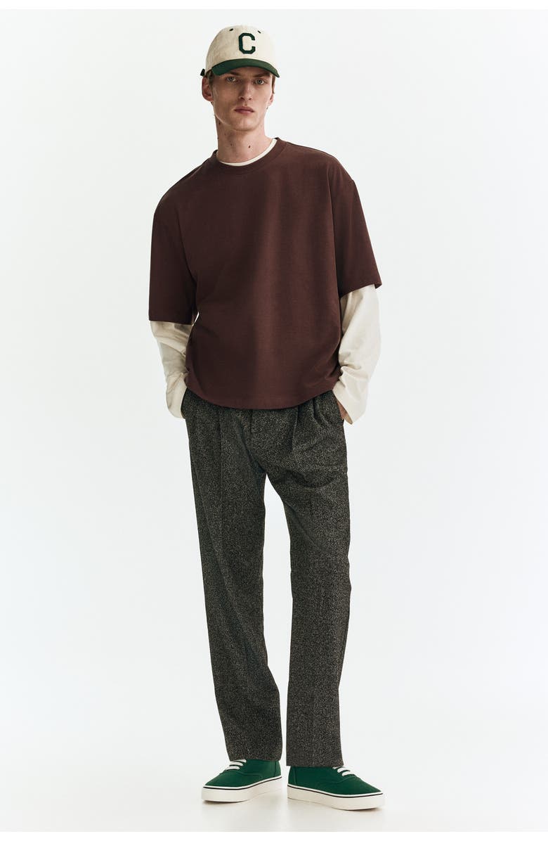 H&M Loose Fit Boxy-style T-shirt, Alternate, color, Dark Brown