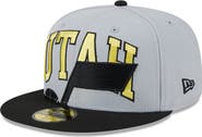 New Era Men's New Era Gray/Black Utah Jazz Tip-Off Two-Tone 59FIFTY Fitted Hat