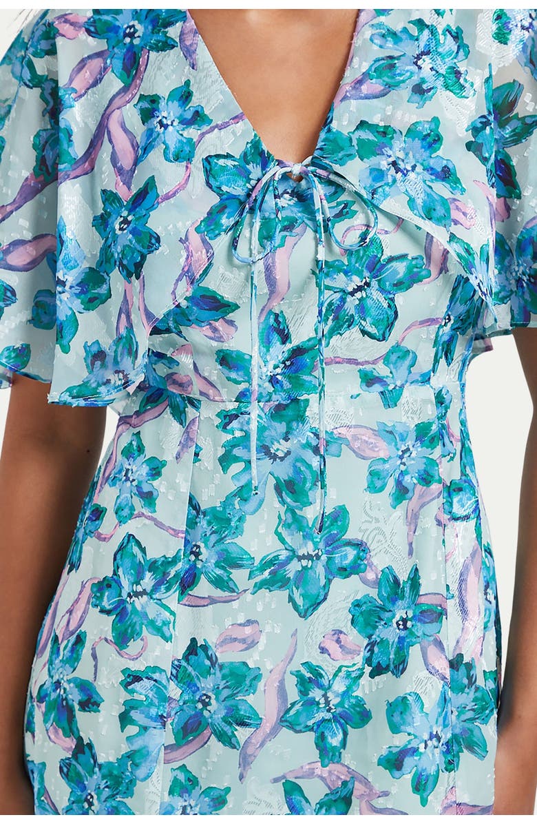Wallis Petite Floral Midi Dress, Alternate, color, Mint