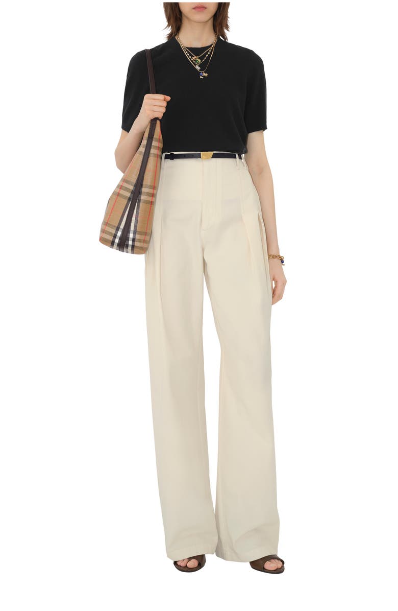 Burberry Cashmere Blend Top, Main, color, Black