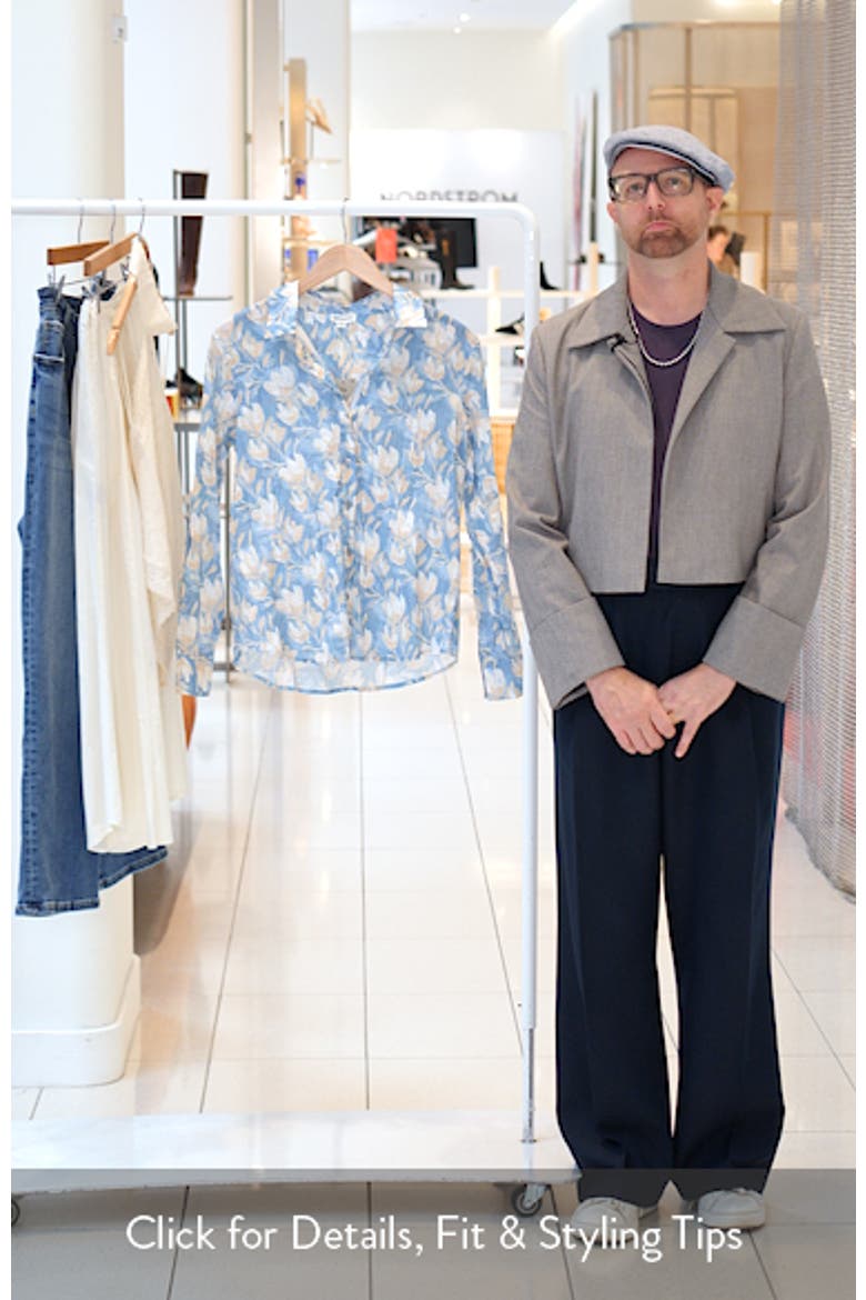 Shadow Floral Core Crinkle Cotton Button-Up Shirt video