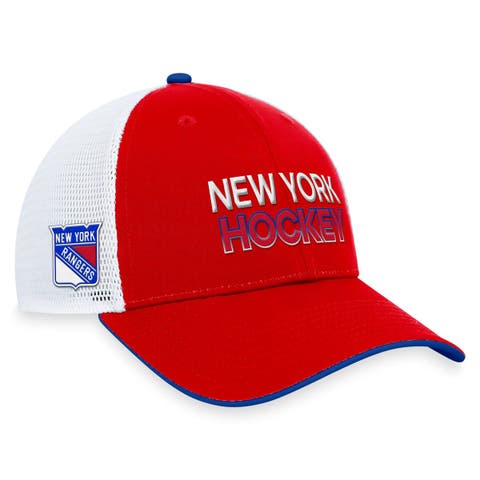 Men's Fanatics Branded  Red New York Rangers Authentic Pro Rink Trucker Adjustable Hat