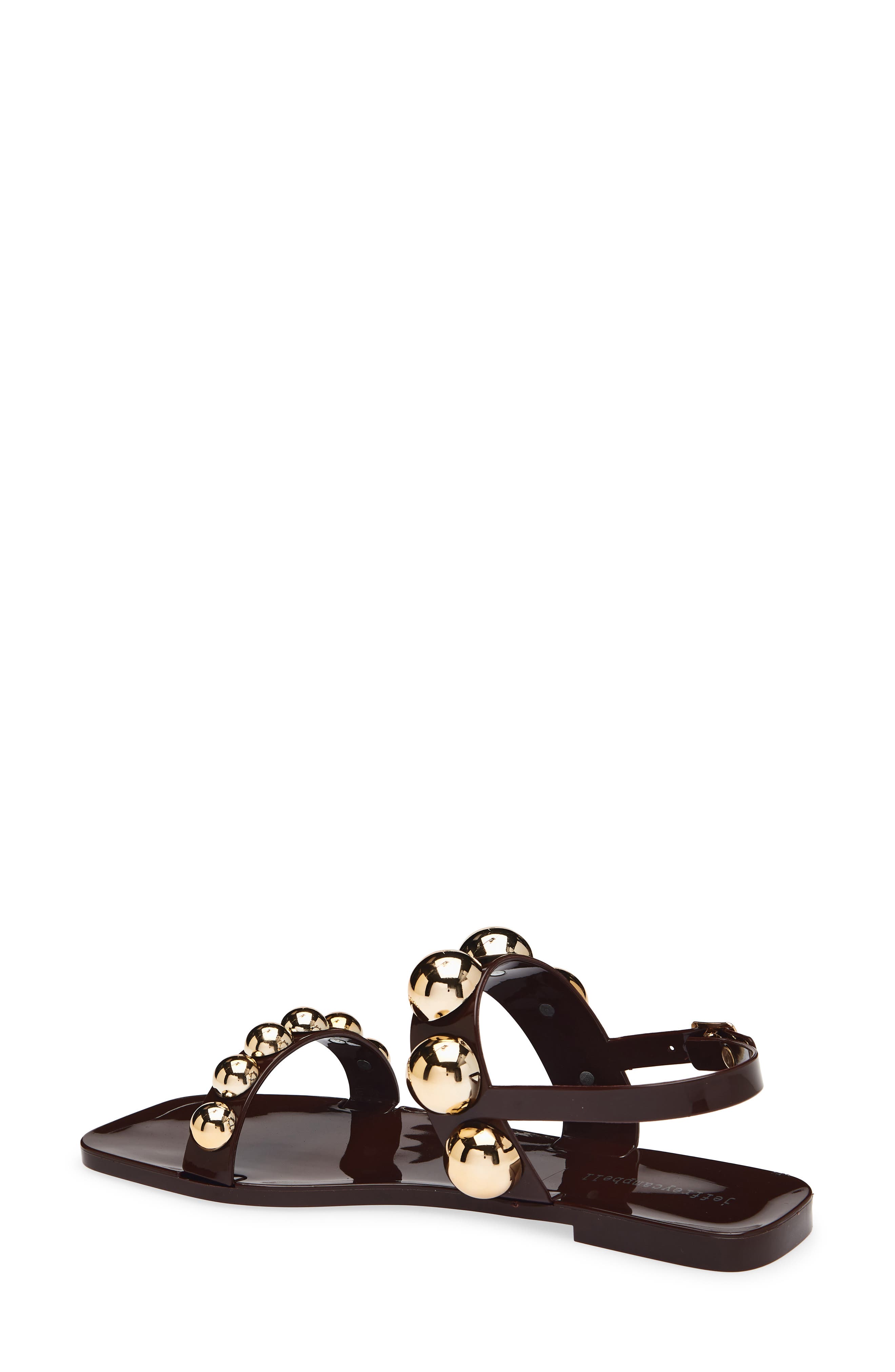 Jeffrey Campbell Gum-Drop Jelly Sandal, Alternate, color, Dark Brown Gold