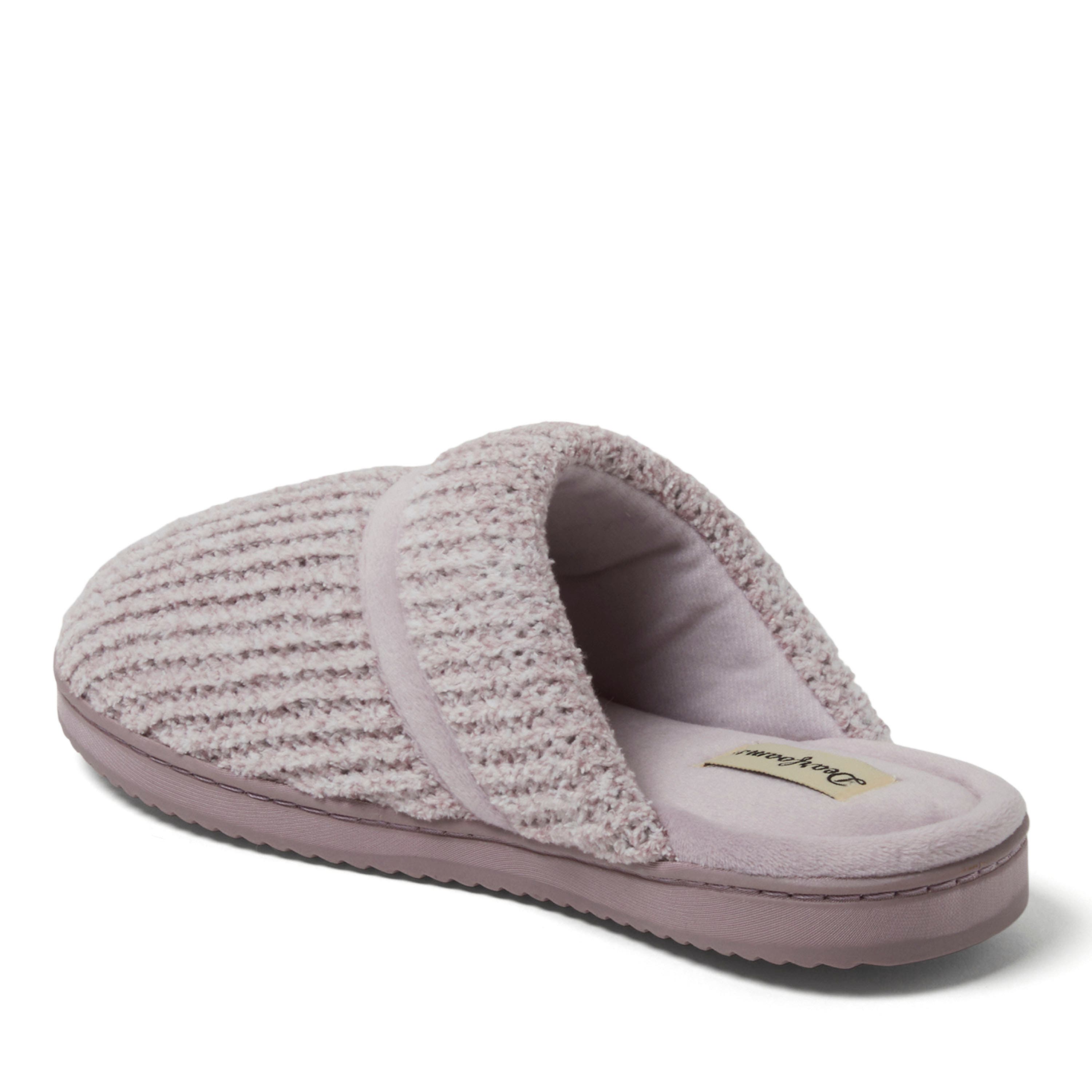 DEARFOAMS Serena Marled Chenille Scuff House Slipper, Alternate, color, Frosted Plum