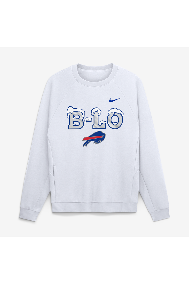 Men's Nike  White Buffalo Bills Rivalries Collection Dri-FIT Crew Sweatshirt, Main, color, White