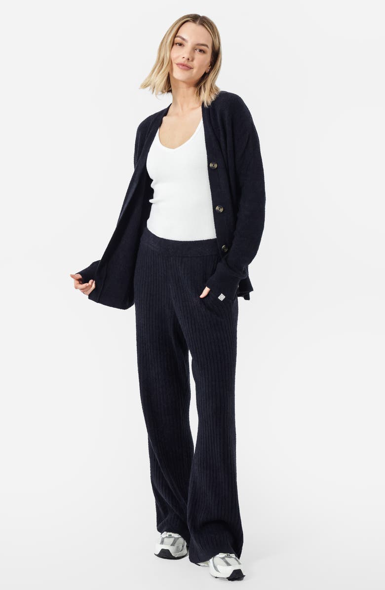 Sunday Citizen Cloud Cool Oversize Rib Cardigan, Alternate, color, Coal