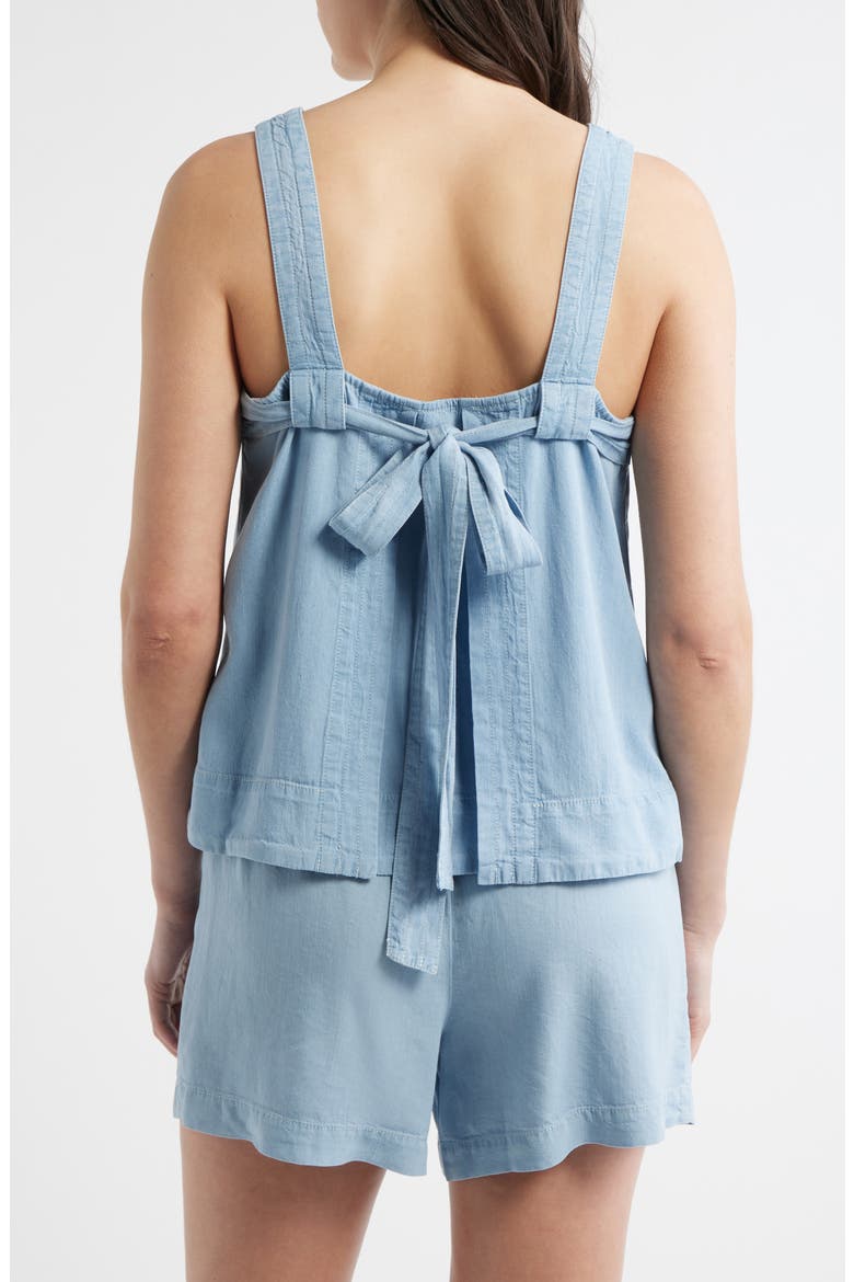Back Tie Sleeveless Top, Alternate, color, WASHED INDIGO