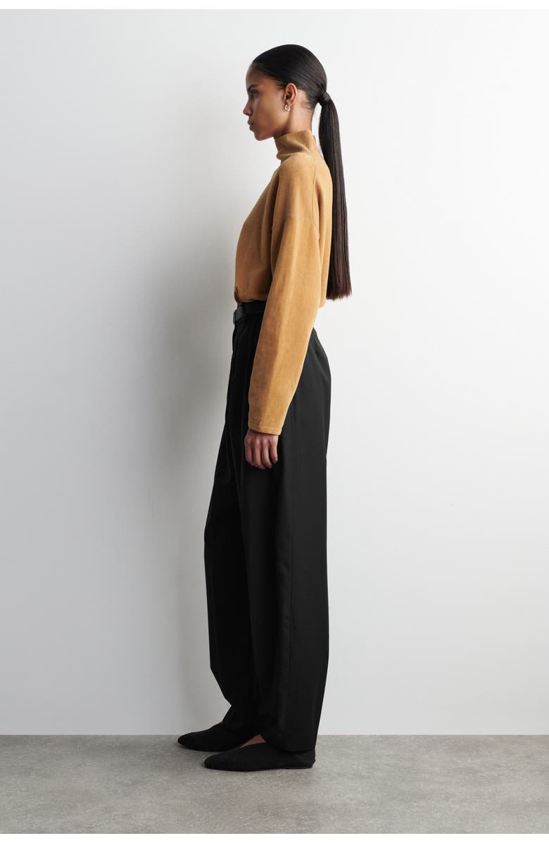 COS Chenille Mock-Neck Sweater, Alternate, color, Camel