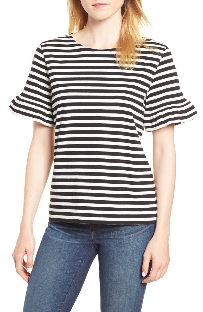 J.Crew Ruffle Sleeve Tee, Main, color,