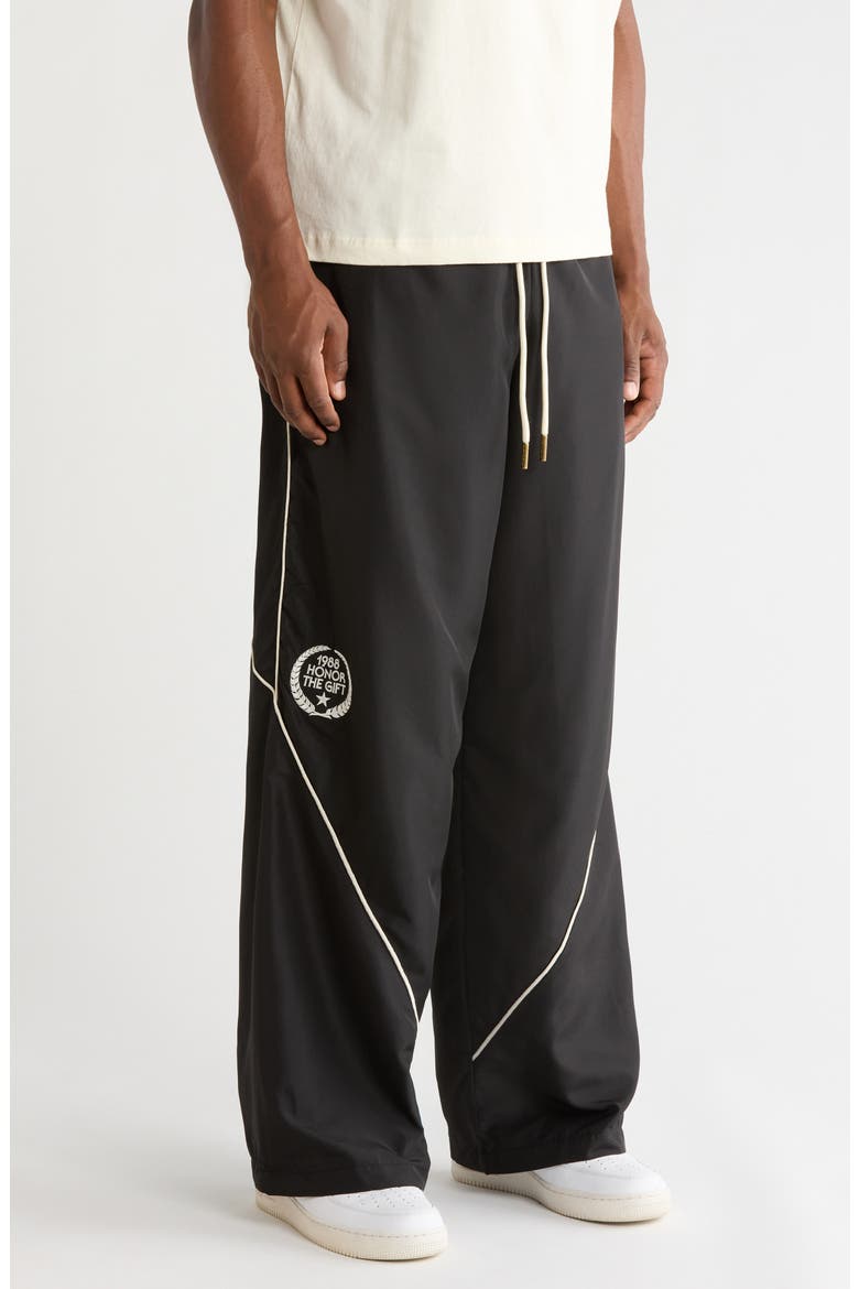 Honeycomb Track Pants, Alternate, color, BLACK