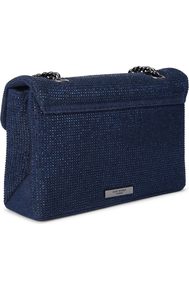 Kurt Geiger London Kensington Embellished Denim Crossbody Bag, Alternate, color,