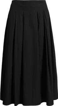 Nordstrom Pleated Cotton Poplin Skirt