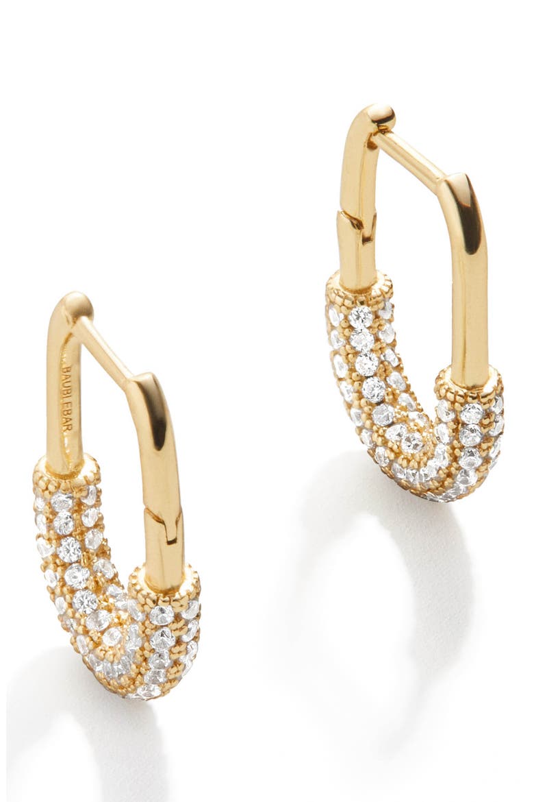 Delanie Huggie Earrings, Main, color, GOLD