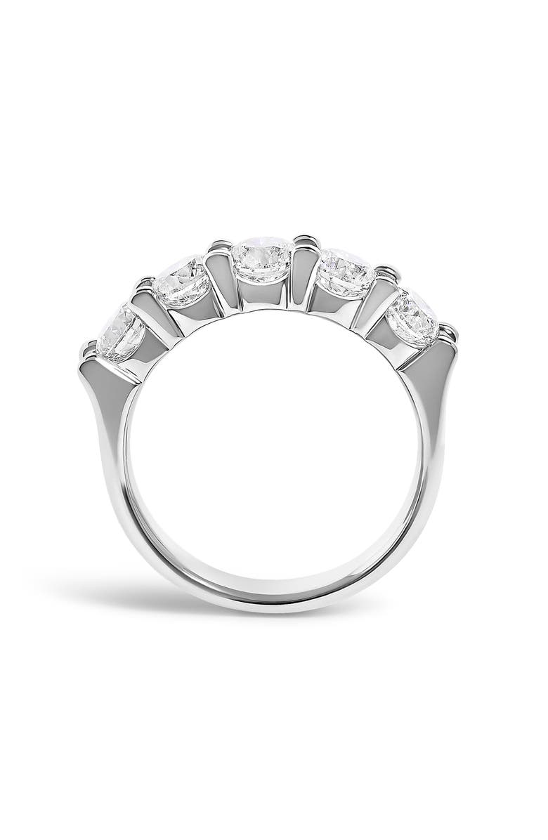 Haus of Brilliance 14K Gold 2.0 Ctw Round Diamond Five-Stone Band Ring, Alternate, color, White Gold