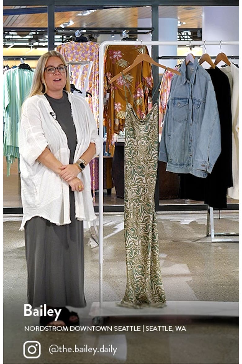 Alanis Swirl Silk Maxi Dress video