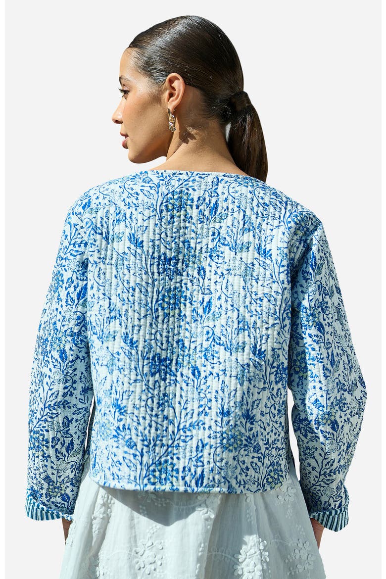 Reversible Cotton Quilted Jacket, Alternate, color, Blue