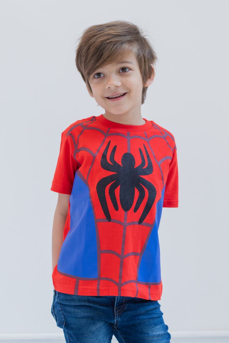 Spider-Man 3-Pack Short Sleeve T-Shirts, Alternate, color, Spider Man Blue Red