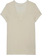 Zadig & Voltaire Story Wings Fishnet Cotton T-Shirt