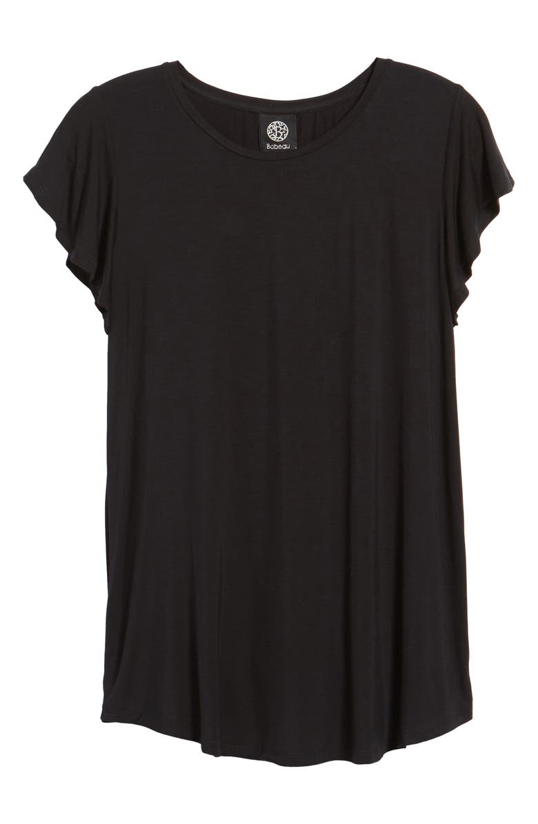 Bobeau Flutter Sleeve Tee, Alternate, color, 