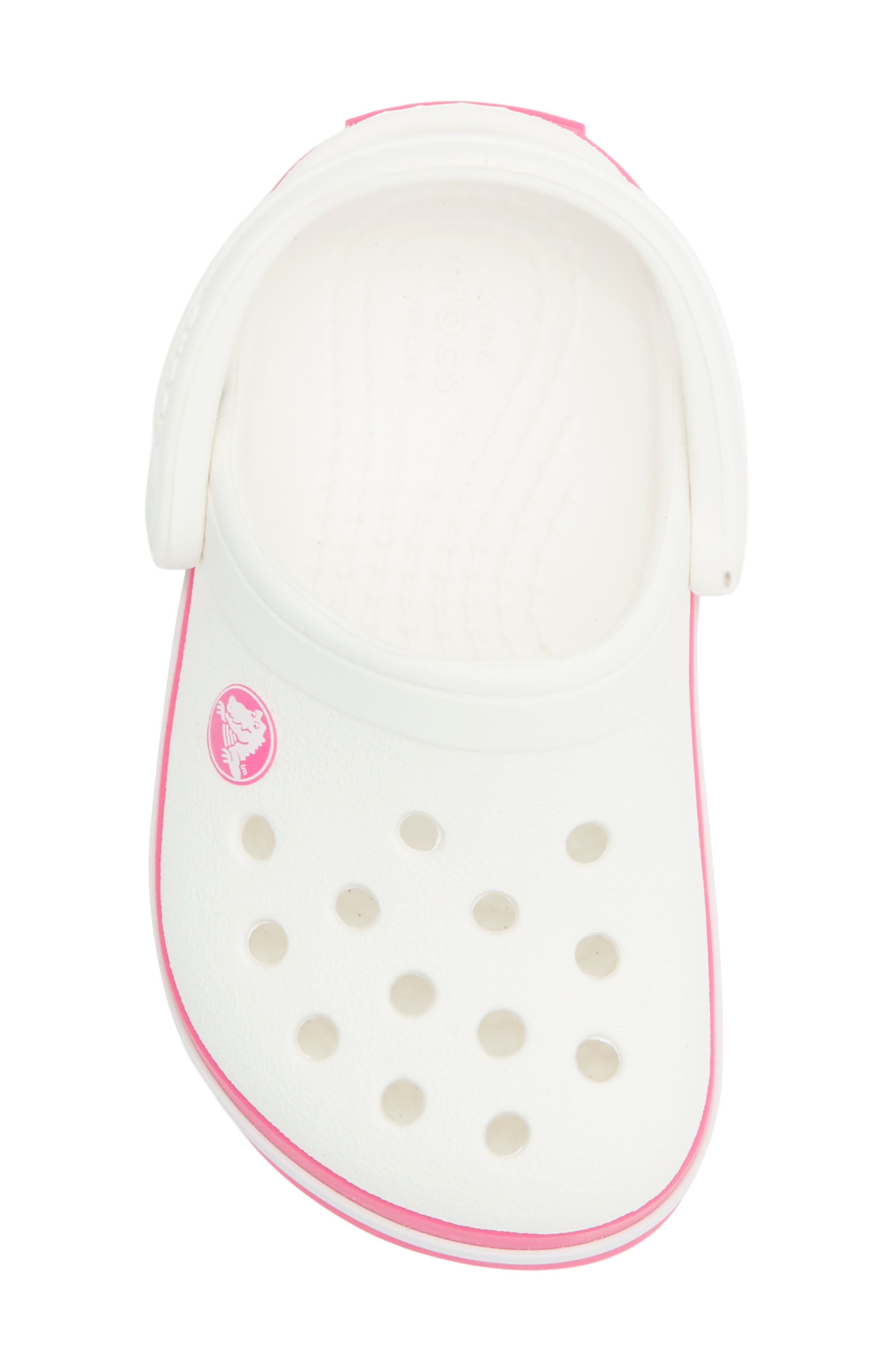 CROCS Kids' CrocBand Clog, Alternate, color, White/ Pink Crush