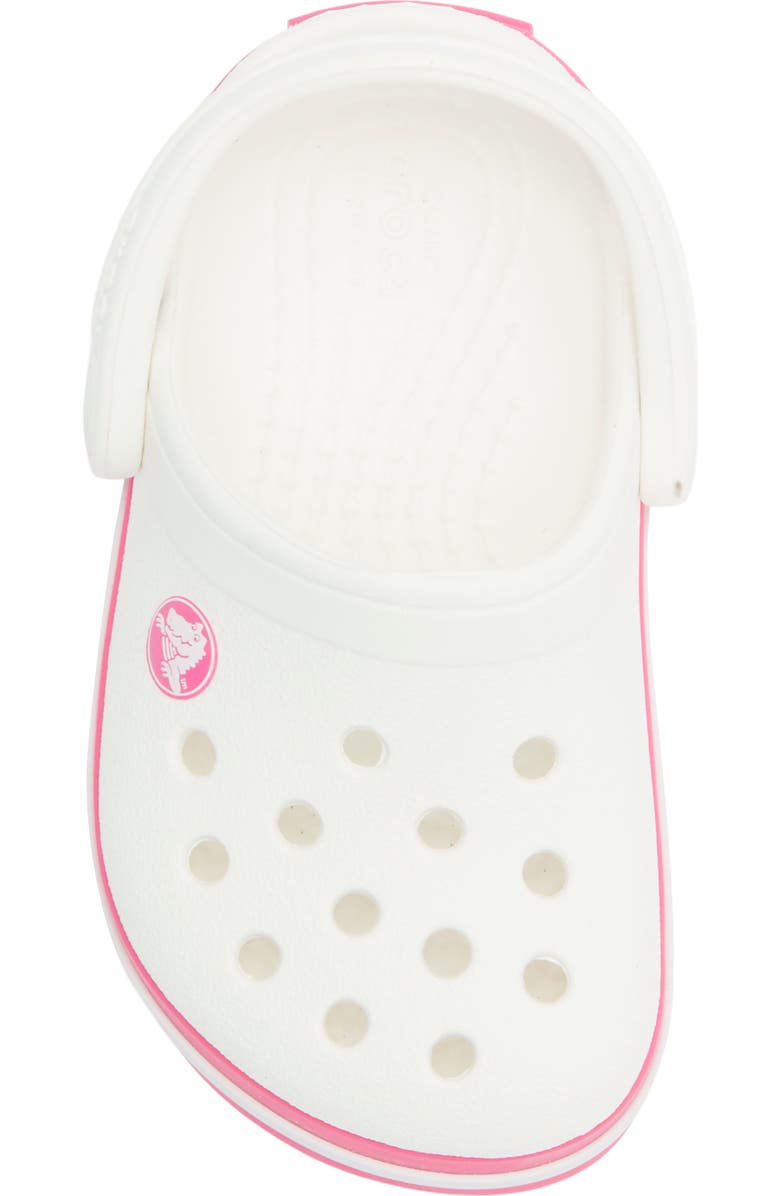 CROCS Kids' CrocBand Clog, Alternate, color, White/ Pink Crush