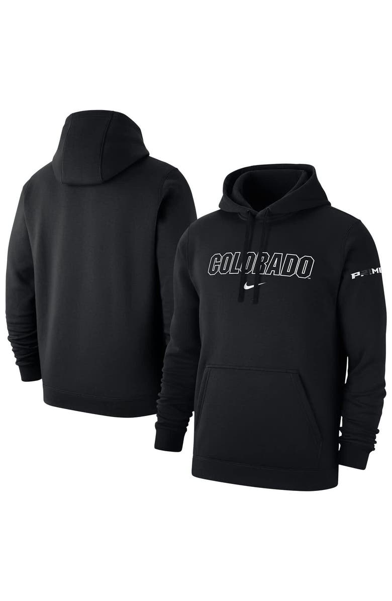 Nike Men's Nike Black Colorado Buffaloes Coach Prime Club Fleece Hoodie, Main, color, 