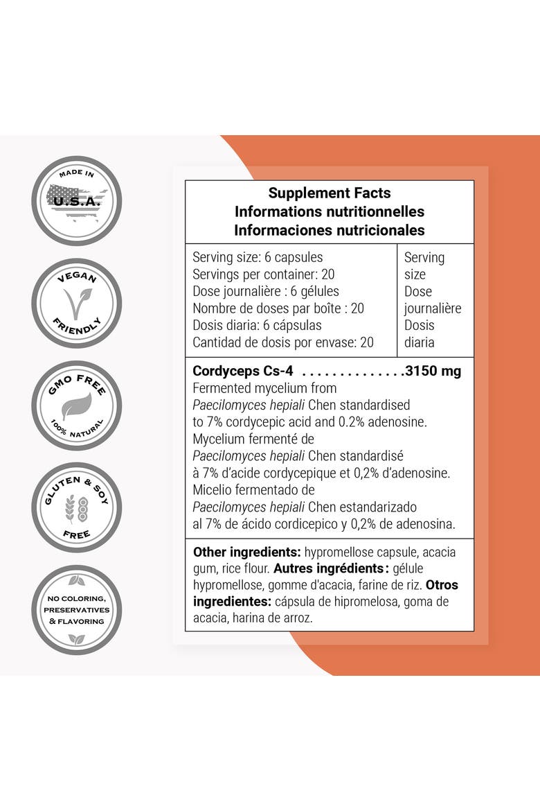 Cordyceps Cs-4 3150mg per Day, Alternate, color, None