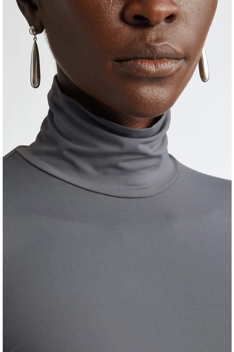 Nuda Jersey Turtleneck Top, Alternate, color, SHADOW