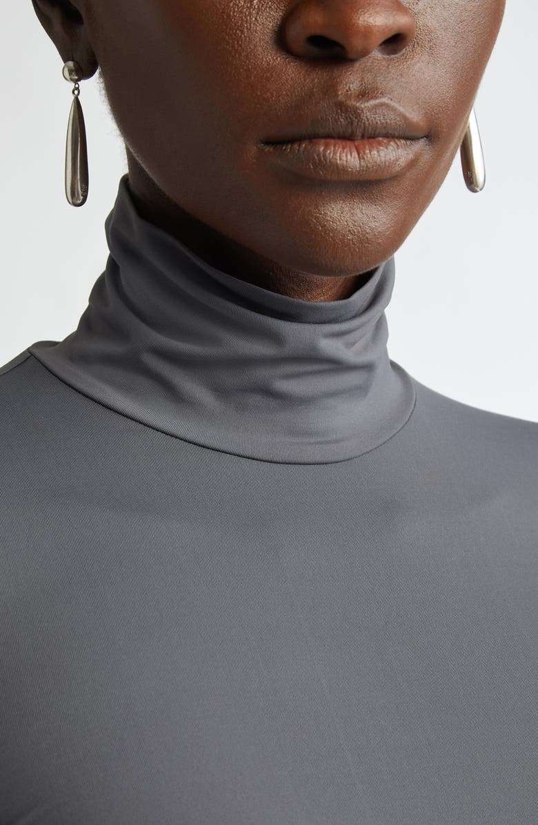 ST. JOHN Nuda Jersey Turtleneck Top, Alternate, color,