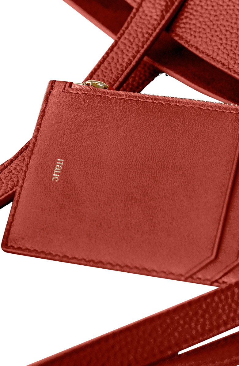 Italic Sienna Leather Tote and Albee Leather Card Holder Bundle, Alternate, color, Desert Sun