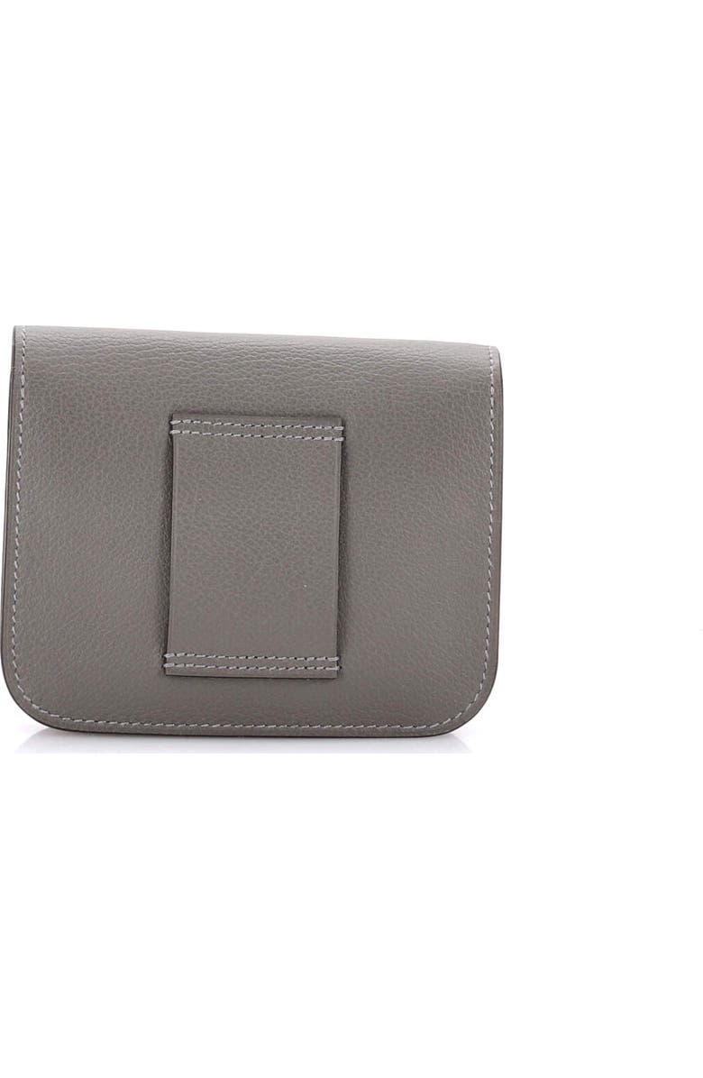 Pre-Owned Hermes Constance Slim Wallet Evercolor, Alternate, color, Gris Meyer