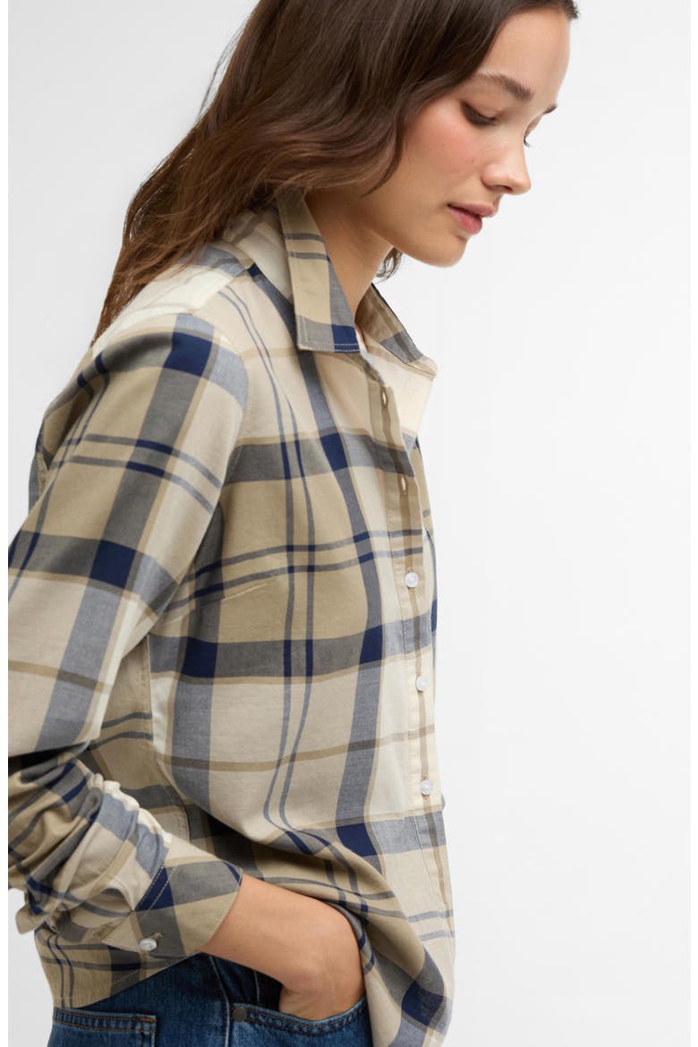 Bredon Tartan Cotton Button-Up Shirt, Alternate, color, DRESS NAVY TARTAN