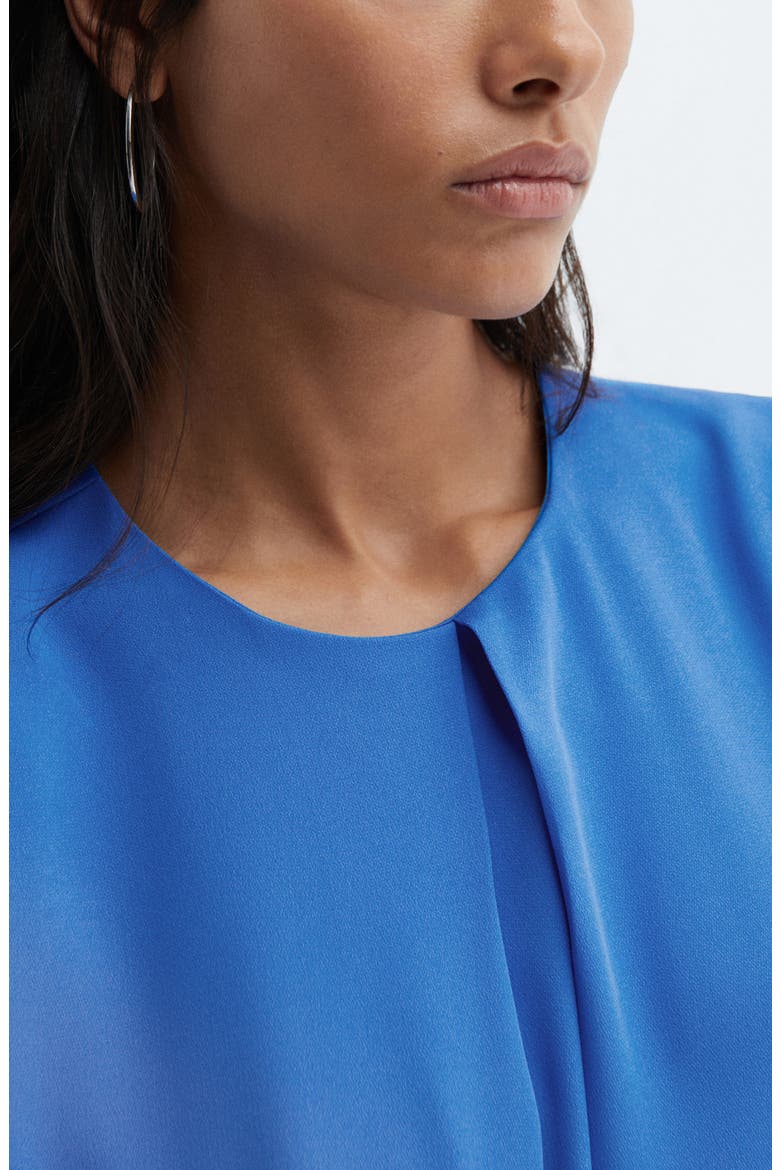 Pleated Sleeveless Dress, Alternate, color, BLUE