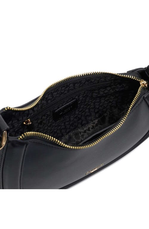 Dune London Direction Faux Leather Shoulder Bag In Black