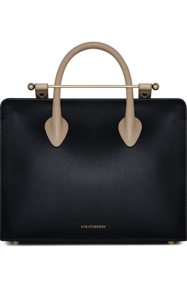 Strathberry Midi Colorblock Leather Tote, Main, color,