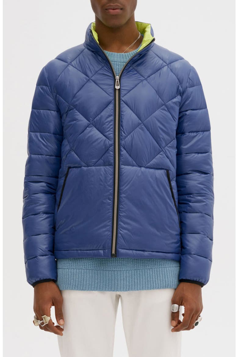 Water Resistant Quilted Puffer Jacket, Main, color, NAVY