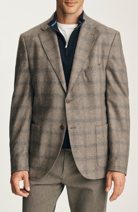Matteo Checked Wool Blend Sport Coat