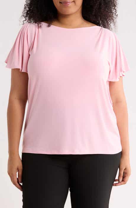 Anne Klein Cascade Flutter Sleeve Top