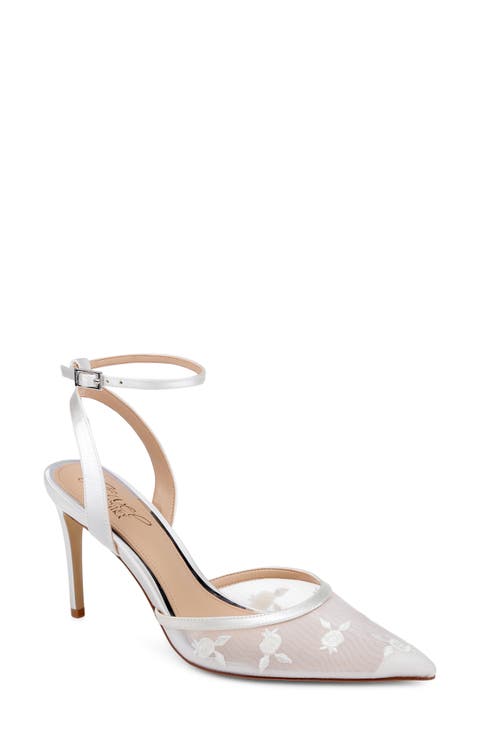 Zaida Ankle Strap Pointed Toe Pump (Women)