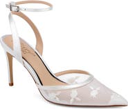 Jewel Badgley Mischka Zaida Ankle Strap Pointed Toe Pump