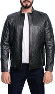 VELLAPAIS Leola Diamond Quilted Leather Jacket