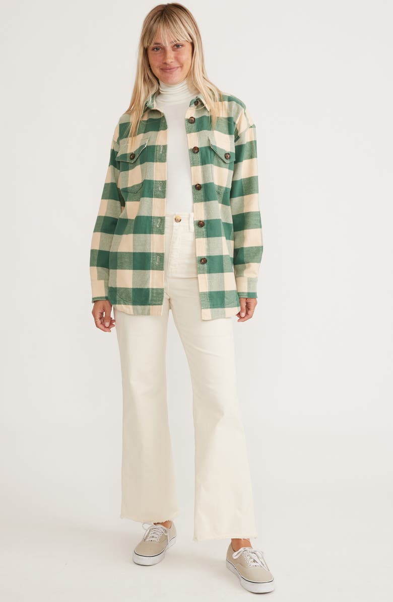 Marine Layer Bailey Check Cotton Flannel Shirt Jacket, Alternate, color, 
